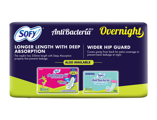 Sofy AntiBacteria Overnight XXL 5 Sanitary Pads Online - Sofy