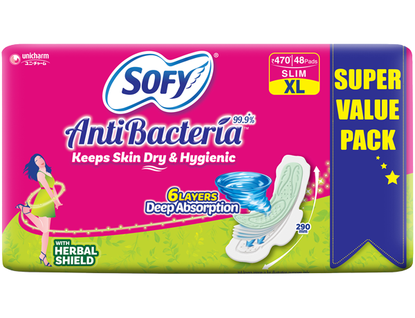 Sofy AntiBacteria Extra Long 48 Pads