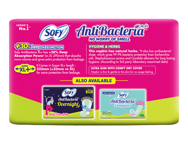 Sofy Antibacteria Super Extra Long+ Sanitary Pads 6 Pieces Online